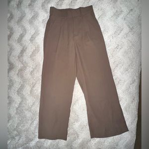 Sleek High Rise Wide Leg Trousers